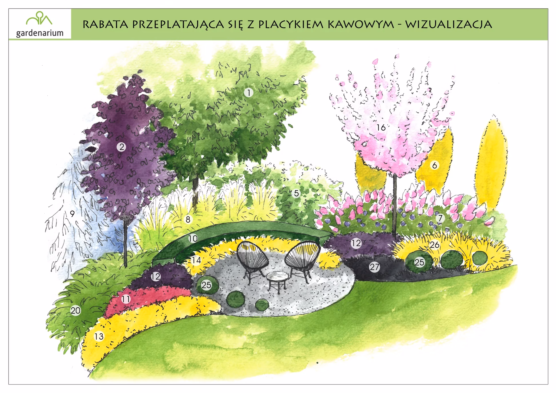Nr 0006 Rabata przeplatająca się z placykiem kawowym Nr 0006 Rabata przeplatająca się z placykiem kawowym